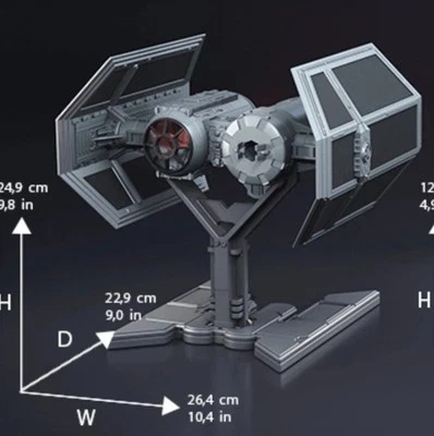 Star Wars 1/32 Scale Tie Bomber W Cockpit Model Kit Custom 3d Print  - Image 1 of 2