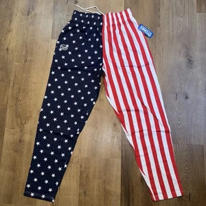 Baggy Pants USA American Flag Weightlifting Gym Otomix Parachute MC Hammer Large - Picture 1 of 8