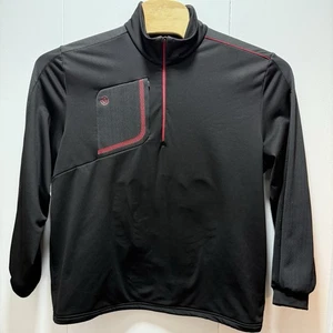 Gavin Green Black Red Quarter Zip Men’s Size XXL Long Sleeve Pullover - Picture 1 of 7