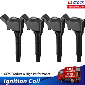 New 4X Ignition Coils OEM For VW Jetta Passat Beetle Golf Audi A3 Q3 1.8L UF765 - Picture 1 of 7