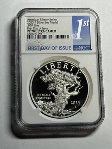 2023 AMERICAN LIBERTY Silver Medal NGC PF70 FDOI Flawless Coin - Picture 1 of 4