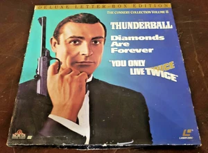Laserdisc Connery Collection II Thunderball Diamonds Live Twice 4-Discs Set Y4 - Picture 1 of 24