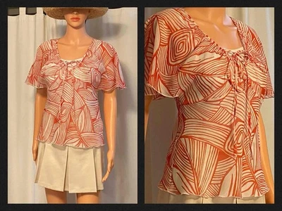 Top H&M Talla 4 Poliéster con Pajarita Flutter Suave y Femenino Verano Primavera Foto 1 de 4