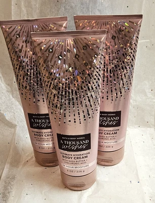 3 Pc Bath & Body Works A thousand Wishes Ultimate Hydration Body Cream.. - Image 1 of 3