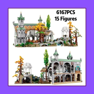 6167 Piezas Nueva Película Señor de los Anillos Castillo Rivendel Bloques de Construcción 10316 Juguetes Regalo - Imagen 1 de 14