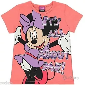 Girls Ex George Minnie Mouse T Shirt Top Ages 1-6 Years Disney - Picture 1 of 1