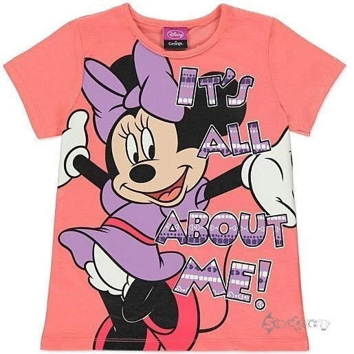Mädchen-T-Shirt Ex George Minnie Mouse Oberteil Alter 1-6 Jahre Disney