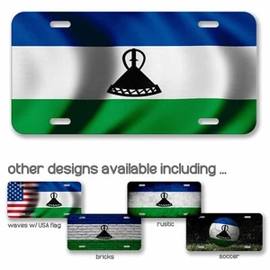 High Grade Aluminum License Plate - Flag of Lesotho (Basotho) - Many Options - Picture 1 of 10