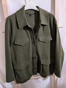 Banana Republic Boxy Twill Utility Jacket Olive Green Size Large GUC - Picture 1 of 5