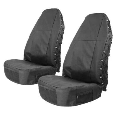 Fundas de asiento delanteras impermeables respaldo alto multi-bolsillos para camión/SUV paquete de 2 Foto 1 de 4