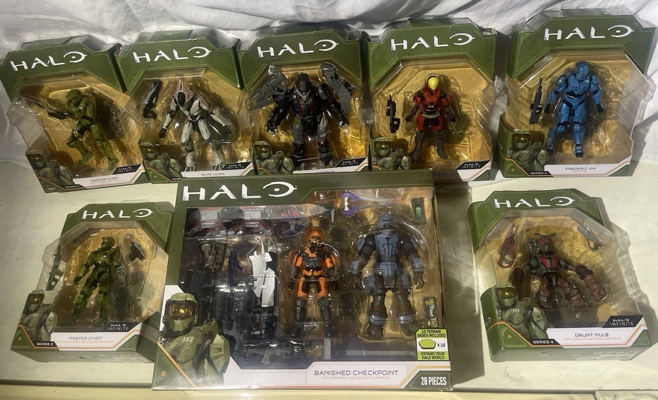 HALO Banished Checkpoint 斯巴达 CQB 野蛮战士套装可动人偶 8 件装 — 第 1/4 张图片