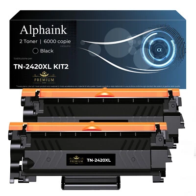 ALPHAINK 2 TONER TN-2420XL COMPATIBILI BROTHER HL L2310D L2350DW L2357DW L2370DN L2372DN
