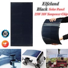 Elfeland 25W 18V Sunpower Flexible Solar Panel Battery Charger For Camping Boat