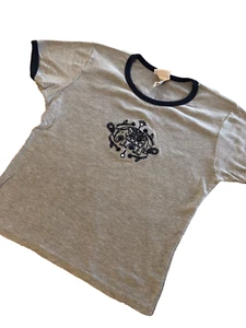 Elefant T-Shirt, Discovery Channel, grau, Glitzer, Vintage, Indien, verziert M - Bild 1 von 4