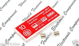 2pcs - ELU / SIBA  F 10A 250V 5x20mm Fast Glass Fuse - For Audio - Picture 1 of 4