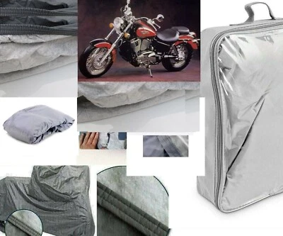 TELO COPRIMOTO TELATO FELPATO PER HONDA VT 1100 C2 SHADOW ANNO 1997 IMPERMEABILE - Immagine 1 di 4