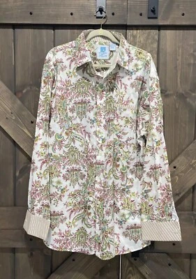 Old Skool Mens Dress Shirts Flip Cuffs Long Sleeve Button Down Y2K Size XXL - Image 1 of 4