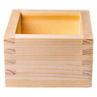 Japanese Wooden Sake Cup Box Masu Tea Glasses Storage Square Container-CM