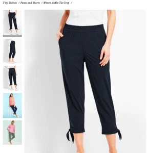 Talbots große marineblaue gewebte kurze Hose zum Binden gebraucht, in einwandfreiem Zustand - Bild 1 von 3
