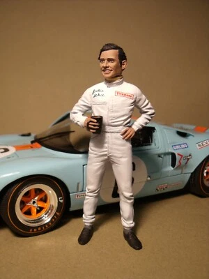 1/18 FIGURE  JACKY  ICKX  VROOM  PAINTED  FOR  AUTOART  EXOTO  SOLIDO  SPARK - Image 1 of 4