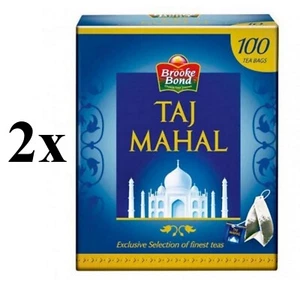 2 X Taj Mahal Black 100 Tea Bags Darjeeling Assam (200 Bags) - Picture 1 of 2