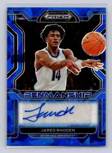 2022-23 Prizm Entwurf Plektren #CP-JRH Jared Rhoden-Penmanship blaues Eis 28/75 - Bild 1 von 2