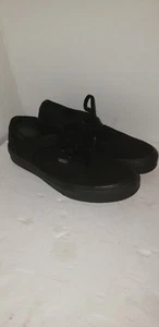 VANS ATWOOD ALL BLACK CANVAS WOMENS SZ 6 LACE UP LOW TOP NICE - Picture 1 of 14
