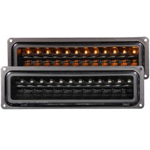 Black Clear Lens Parking Light Assembly w/LED fits 1988-2000 GMC C/K3500 - Picture 1 of 3