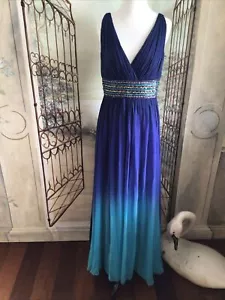 Melinda Eng Gorgeous Beaded Silk Formal Gown Size 6 - Picture 1 of 11