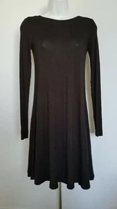 New ULTRA FLIRT Black Women's XXS 2XSmall Long Sleeve Knit Stretch T Shirt Dress - Picture 1 of 4