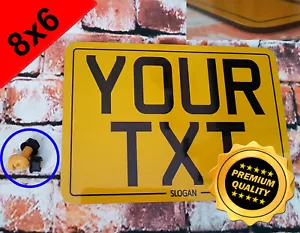 Placa de exhibición de motocicletas novedosas 8x6 - número uno * 2 fijaciones incluidas* - Imagen 1 de 8
