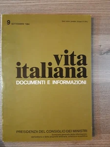 Vita Italiana Documenti e Informazioni - Settembre 1984 - Presidenza Consiglio - Bild 1 von 1