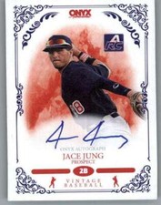 2022 Onyx Vintage Blue Signatures Jace Jung RC Rookie AUTO Autograph