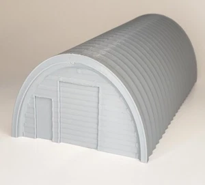 1 - Metal Garage / Airplane Hangar Building - HO SCALE 1:87 - Realistic 3D Model - Foto 1 di 9