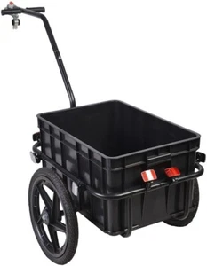 Bike Cargo Trailer Bicycle Wagon Carrier with Storage Tow Cart and Removable Wat - Picture 1 of 9