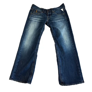 Womens Relaxed Bootcut Jeans Low Rise Blue Wash Replay Janice W33 L30 - Picture 1 of 17