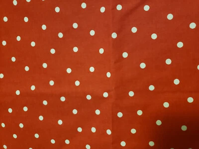 Cotton Fabric 43" x 35" Polka Dot White on Red JoAnn Fabrics - Image 1 of 4
