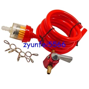 Interruptor de tanque de filtro de manguera de combustible rojo modificado para motocicleta Honda 1M - Imagen 1 de 2