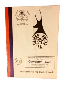 TELFORD UNITED V OSWESTRY - SHROPSHIRE SENIOR CUP SEMI-FINAL - 17/8/1981 - Picture 1 of 1