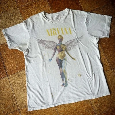 Vtg  Nirvana In Utero T shirt 1990’s 1993 USA Thrashed Paper Thin XL - Image 1 of 4