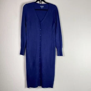 ModCloth Blue Button Front Sweater Dress Women's Size Small - Picture 1 of 9