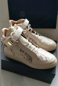 Leandro Lopes Sneaker Mosh Python Beige OVP Rechnung neu Schuhtasche - Bild 1 von 12