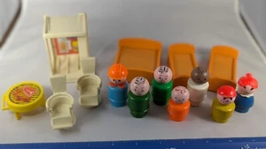 70er Jahre LITTLE PEOPLE Friseur BETTEN Telefonzelle KAHLHOLZ Holz Grill MÖBEL Vintage - Bild 1 von 8