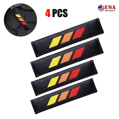 4X Almohadilla de hombro para cinturón de seguridad tricolor accesorios Toyota Tacoma Rav4 Foto 1 de 4