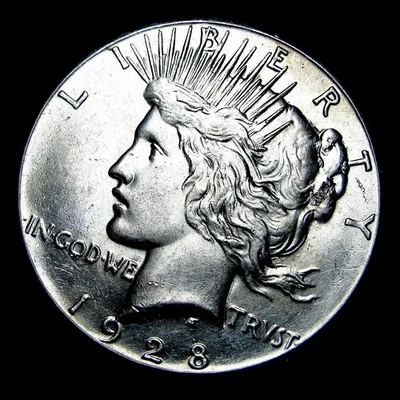 1928 Peace Dollar Silver ---- Gem BU Coin  ----  #PP108 - Image 1 of 3