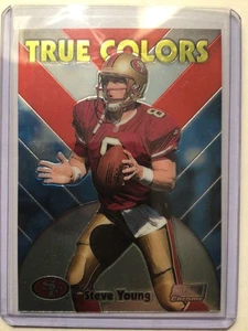Pack to Plastic 1999 Topps Chrome Stadium Club TRUE COLORS #SCCE11 Steve Young - Picture 1 of 2