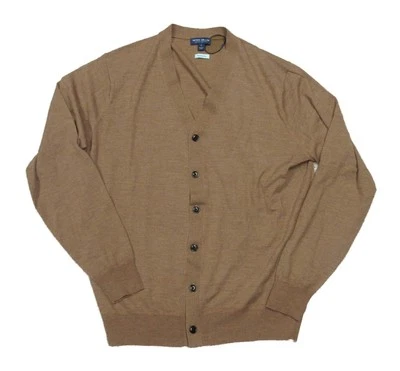 Suéter Cárdigan Flexible Excursionista Lana Artesanal Corona Marrón Peter Millar Nuevo sin Etiquetas Foto 1 de 3