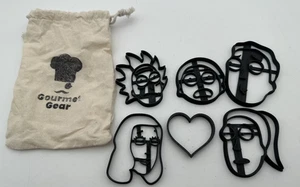 Gourmet Gear 6x Ausstecher Set Kekse Plätzchen Rick and Morty Comic Anime - Bild 1 von 3