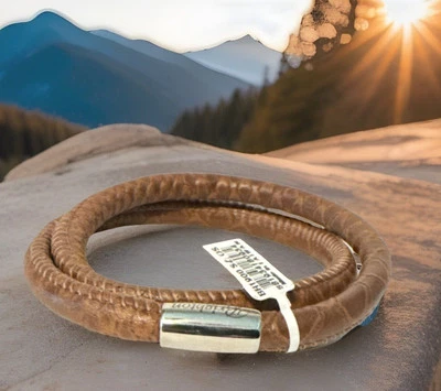 Брайтон коричневый текстурированный Woodstock двойной браслет новый с Ярлыками список $50 - Изображение 1 из 2