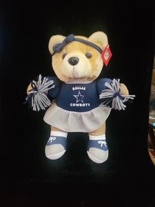VTG. Dallas Cowboys Cheerleader Teddy Bear Stuffed Animal Plush DC NFL - Picture 1 of 7